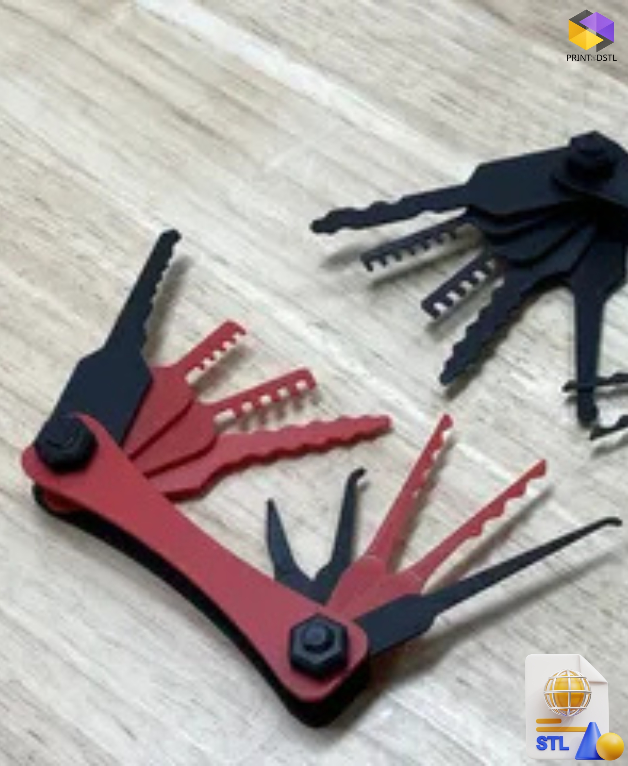 Lock Pick 9-in-1 Multitool STL File