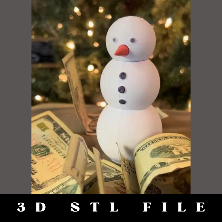 Snowman Cash Stash STL File