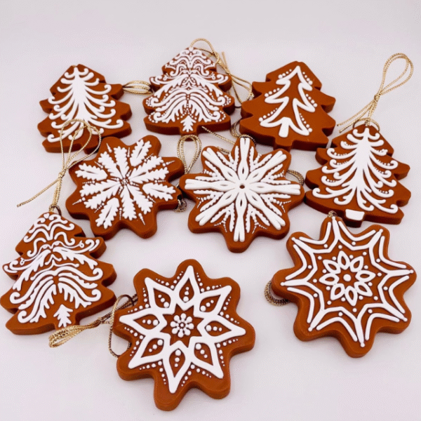 Gingerbread Cookie Ornaments STL File