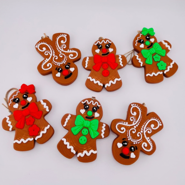 Gingerbread People Ornament STL File